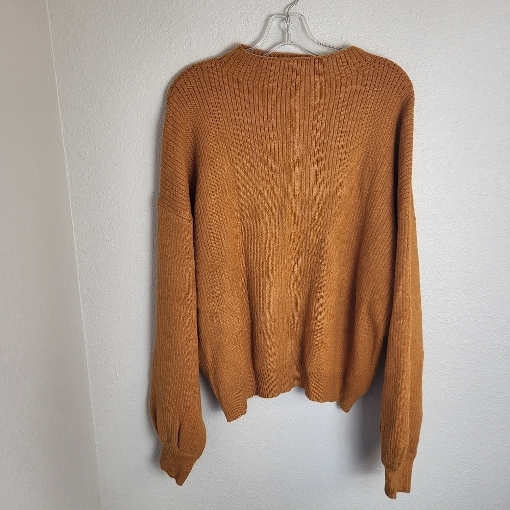 Forever 21 Orange Sweater Ribbed Cuffs, Neckline and Bottom Women's Size 3X